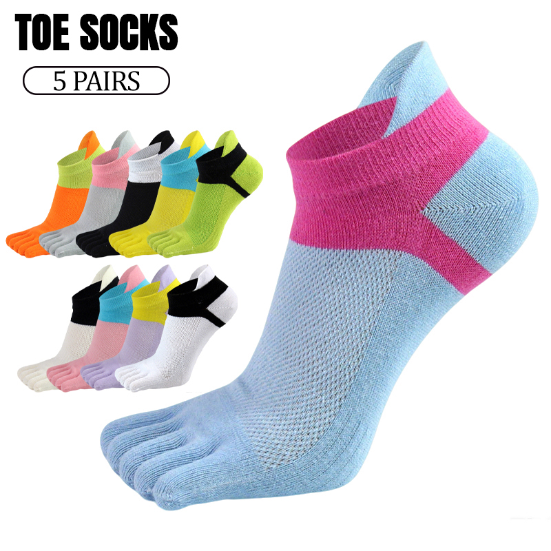 Toe Sock Split - 5 أزواج من جوارب النساء ذات