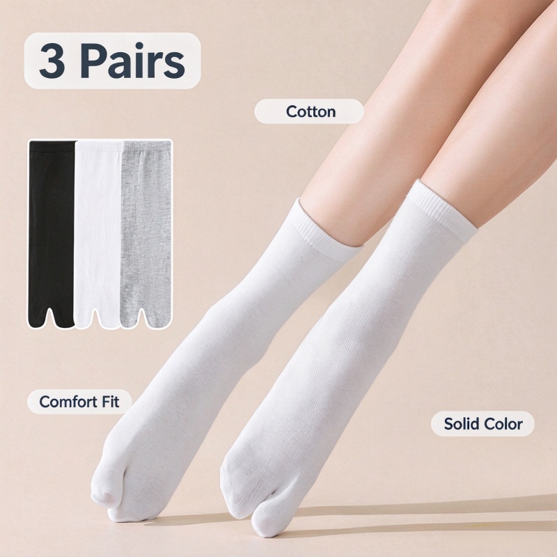 3 أزواج/مجموعة، جوارب قطنية لل - مراجعة Toe Sock Split وسعره