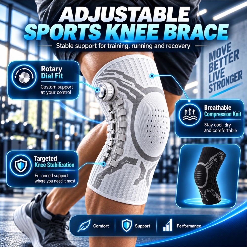 دعامة ركبة ذكية قابلة للتعديل  - مراجعة Compression Sleeve Calf وسعره